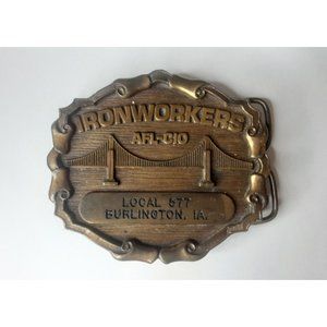 Belt Buckle Ironworkers AFL CIO Local 577 Burlington Iowa R and M Industries
